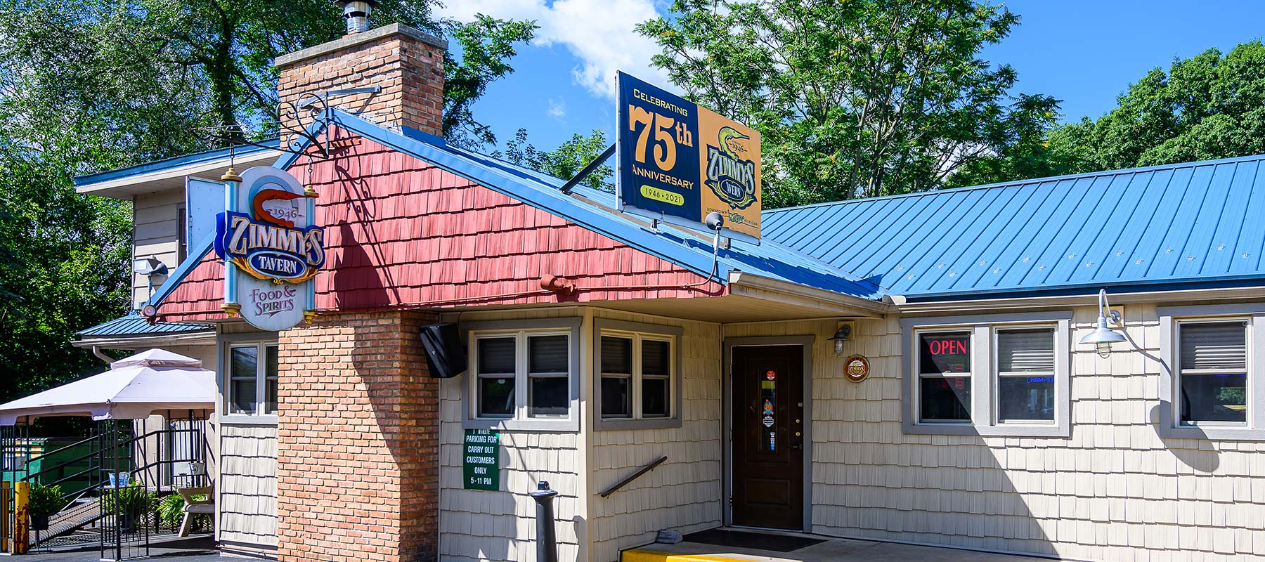 An outside shot of Zimmy's Tavern in Iowa